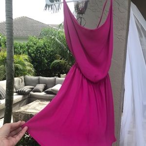 Fuschia Indah tie back mini dress